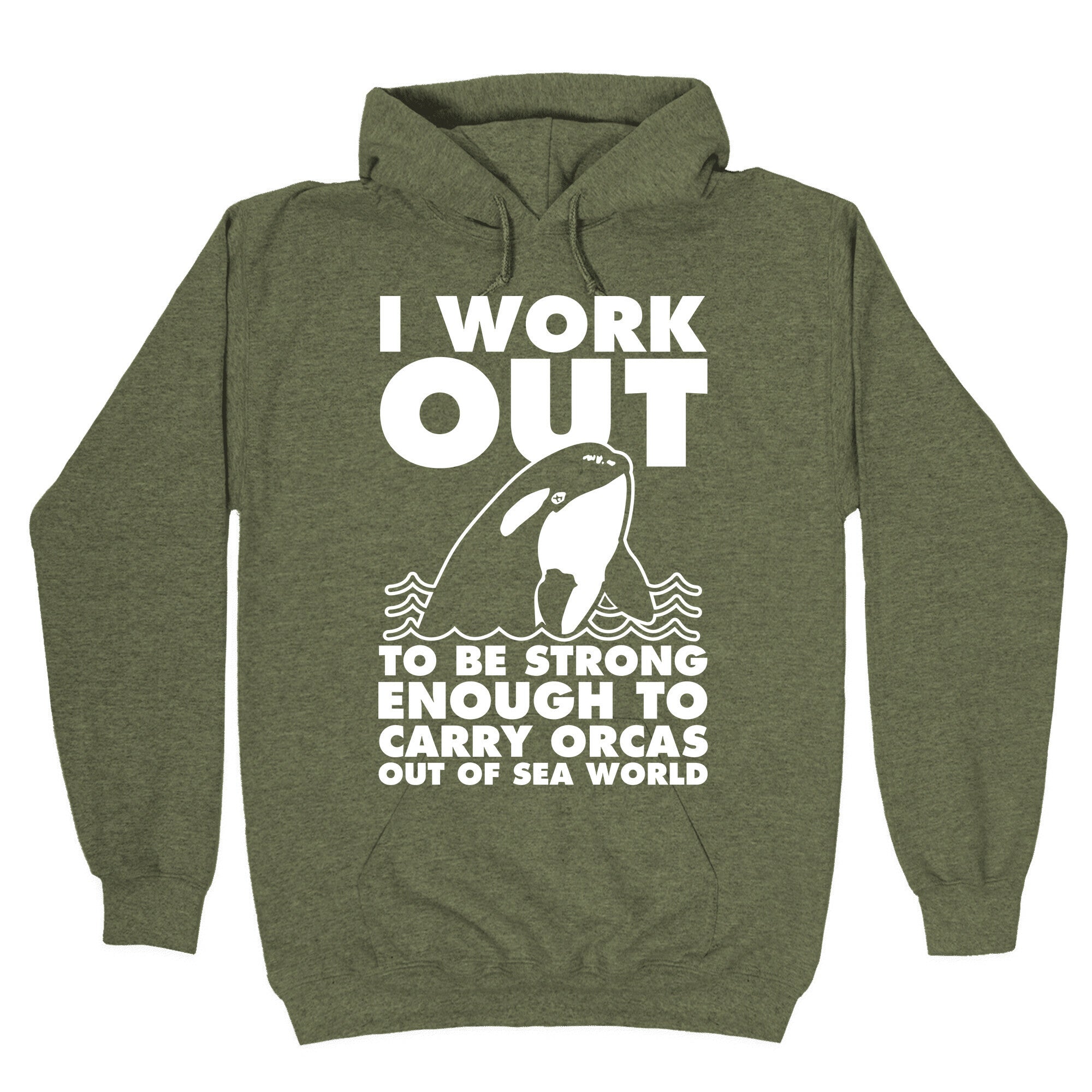 I Work Out to be Strong Enough to Carry Orcas Out of Sea World Hoodie